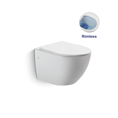 Унитаз подвесной Globo VT1-14 безободковый , ультратонкое soft-close сиденье