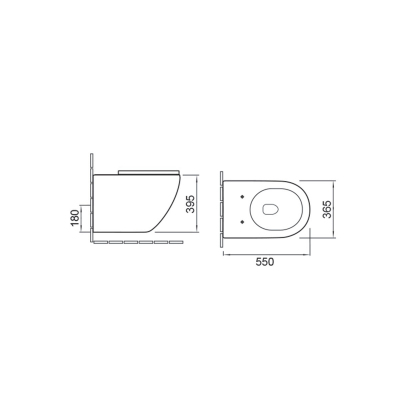 Унитаз подвесной Globo VT1-14 безободковый , ультратонкое soft-close сиденье
