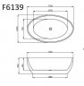 Ванна Frank F6139 173x103 отдельностоящая, 12529