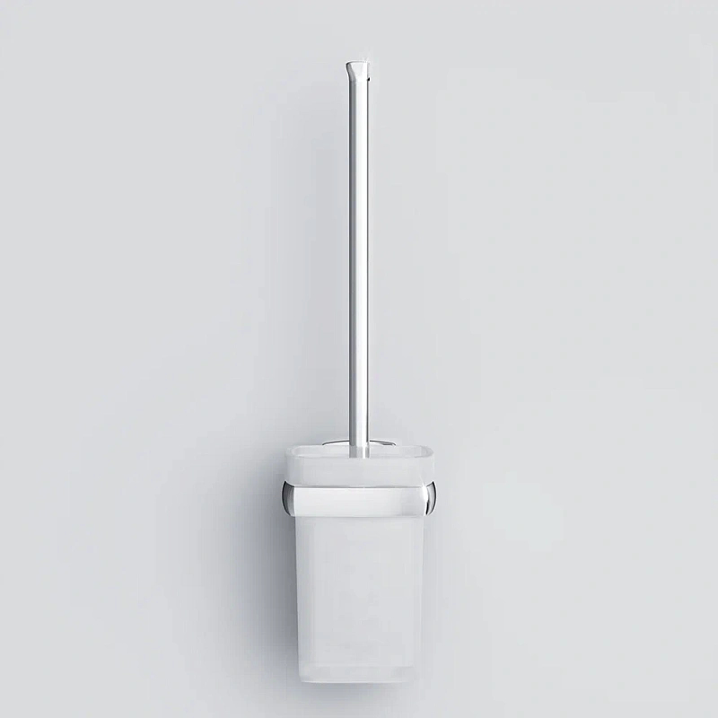 Ершик для унитаза AM.PM Gem A9033400 со стеклянной настенной подставкой, хром