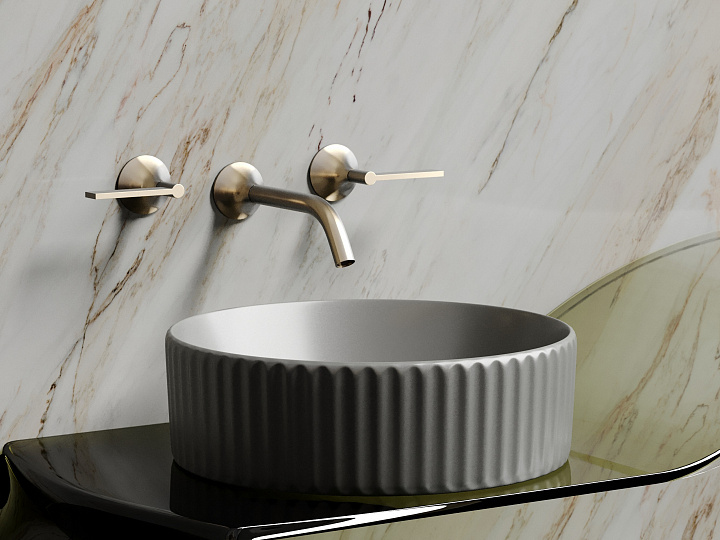 Умывальник CERAMICANOVA Element чаша накладная круглая (цвет Антрацит Матовый) CN6057MH