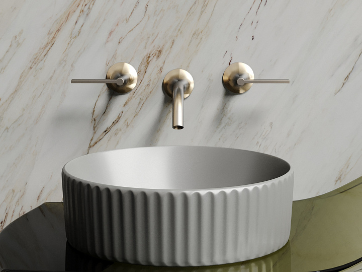 Умывальник CERAMICANOVA Element чаша накладная круглая (цвет Антрацит Матовый) CN6057MH