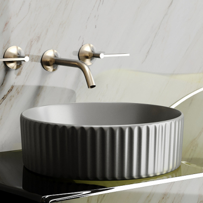 Умывальник CERAMICANOVA Element чаша накладная круглая (цвет Антрацит Матовый) CN6057MH
