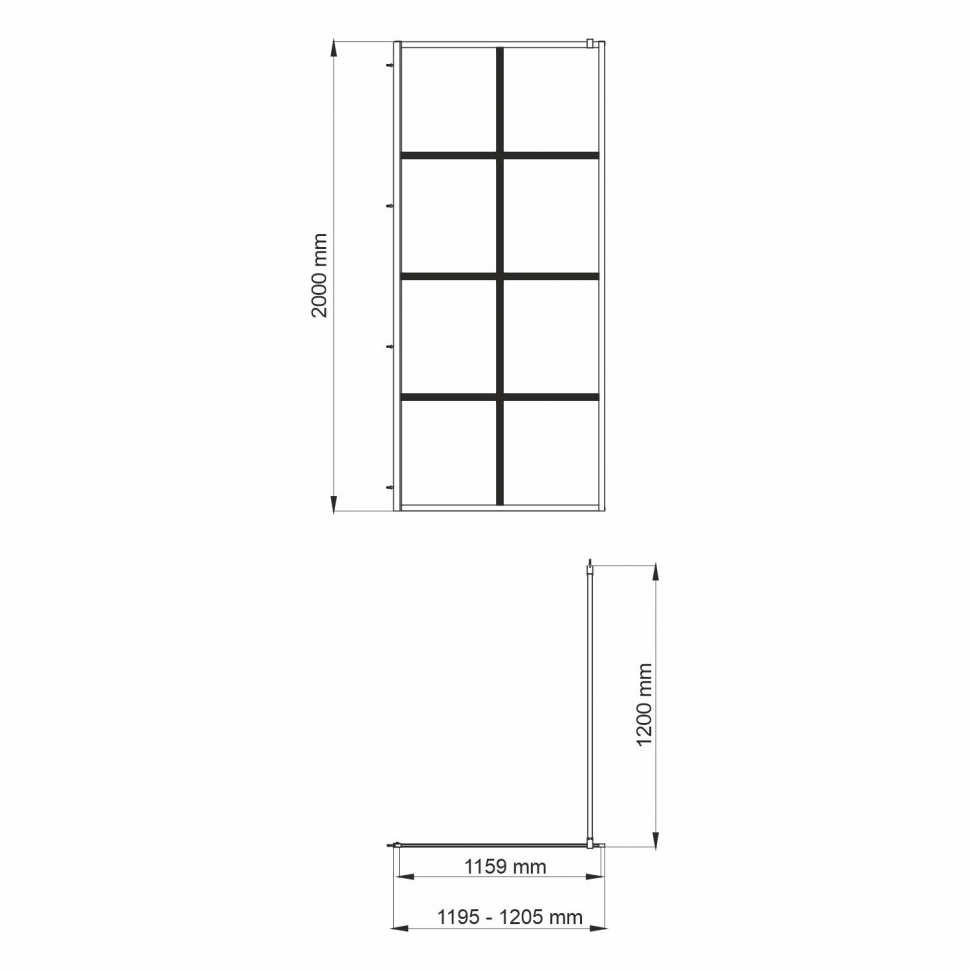 Душевая перегородка Wasserkraft Glan 66W40