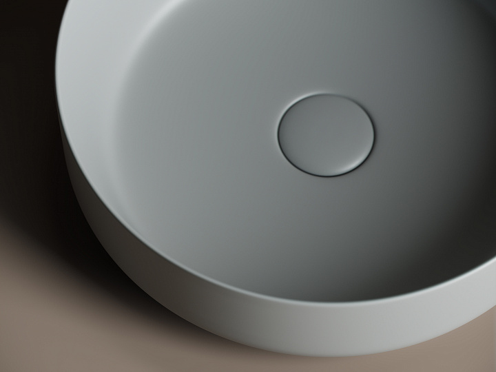 Умывальник CERAMICANOVA Element чаша накладная круглая (цвет Антрацит Матовый) CN6022MH