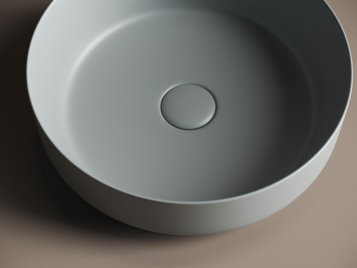 Умывальник CERAMICANOVA Element чаша накладная круглая (цвет Антрацит Матовый) CN6022MH