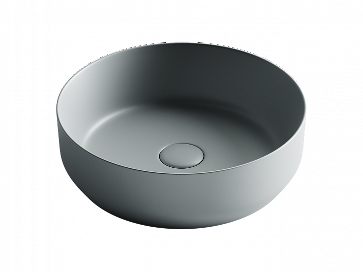 Умывальник CERAMICANOVA Element чаша накладная круглая (цвет Антрацит Матовый) CN6022MH