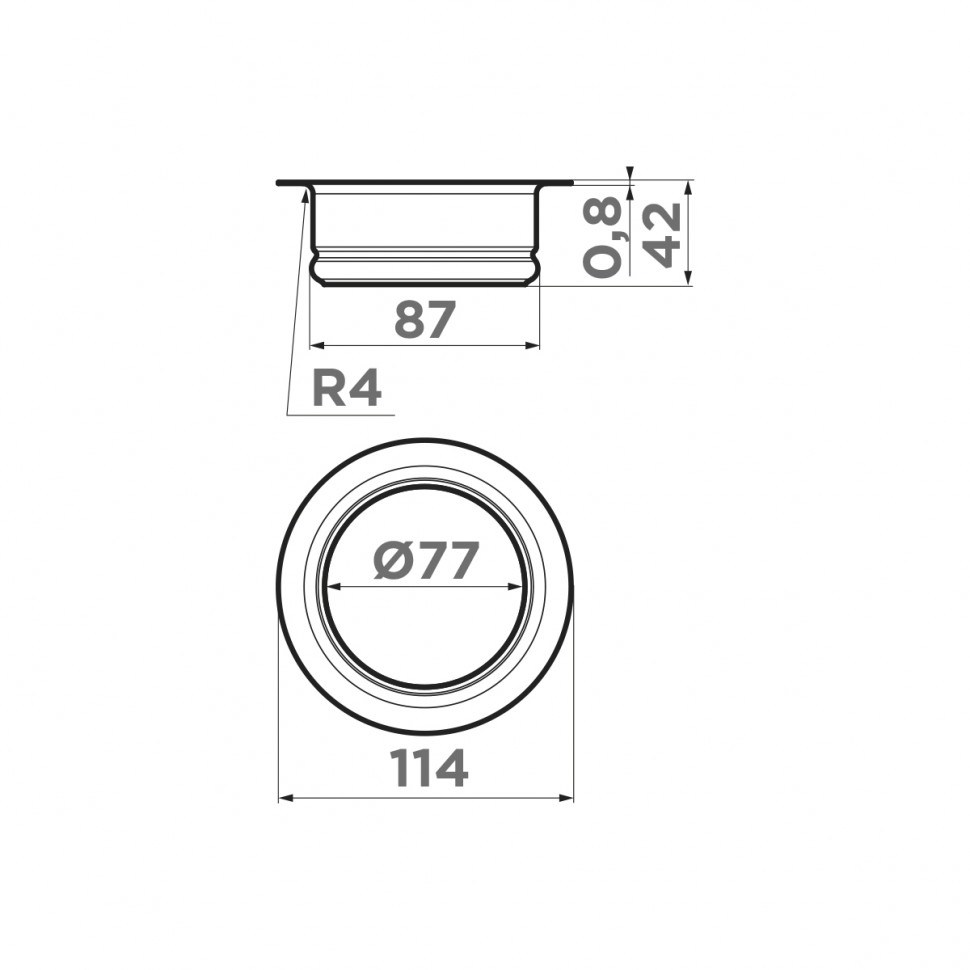 Сменная горловина для измельчителя Nagare Slim Omoikiri NA-02 AB022, 4956688