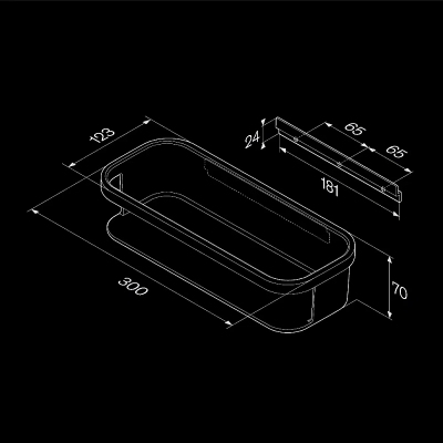 Полка в ванную AM.PM Func A8F53122 черная