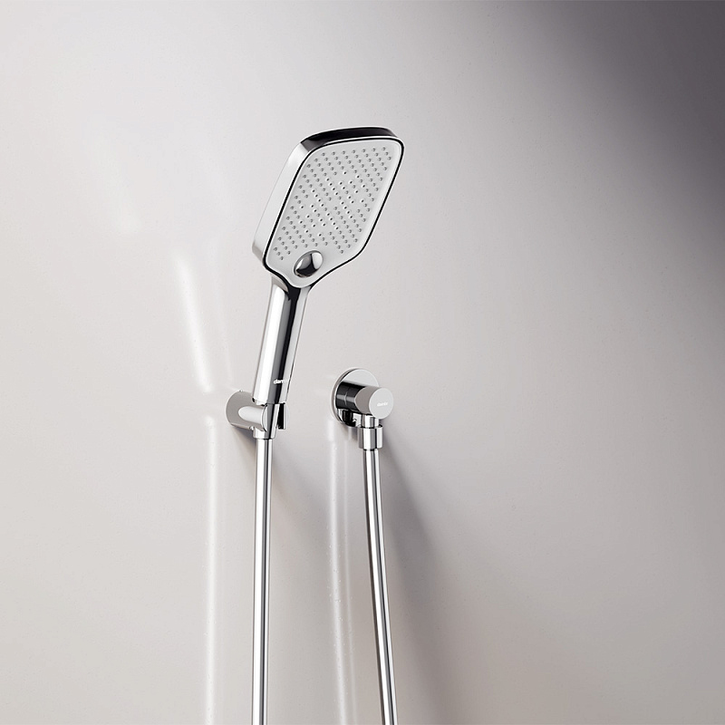 Встраиваемая душевая система Damixa Gala 953510000 хром: тропический верхний душ, ручной душ, излив