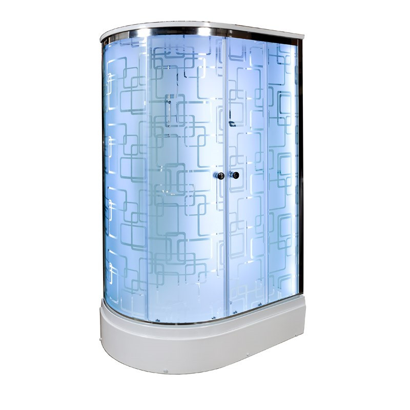 Душевая кабина DTO EM 2712R LED с гидромассажем (120x80)