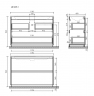 Тумба напольная под раковину SANCOS Libra Floor, дуб чарльстон 1190х450х840 мм, LB120-1ECH