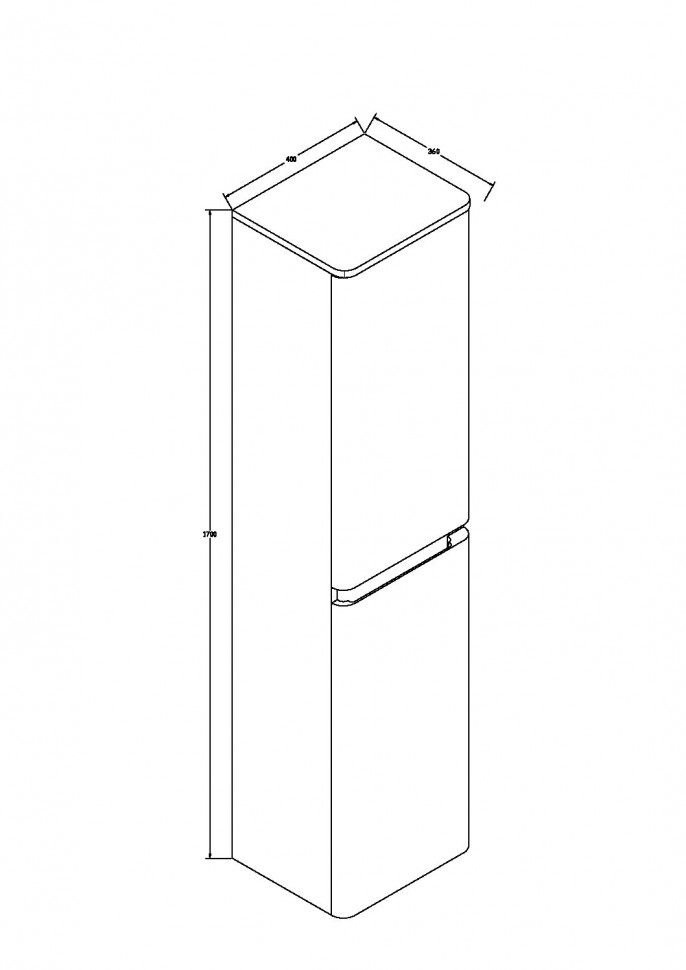 Шкаф Alba VSC-1A170WO подвесной, 1700*400*340, W.Oak