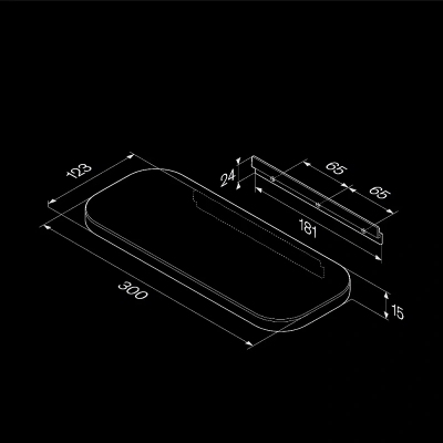 Полка в ванную AM.PM Func A8F37622 черная