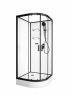 Душевая кабина Frank F408 Black без крыши 80x80 см, 800004