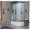 Душевая кабина Frank F412/2L  М Black 120x80 без крыши матовое стекло, 20075