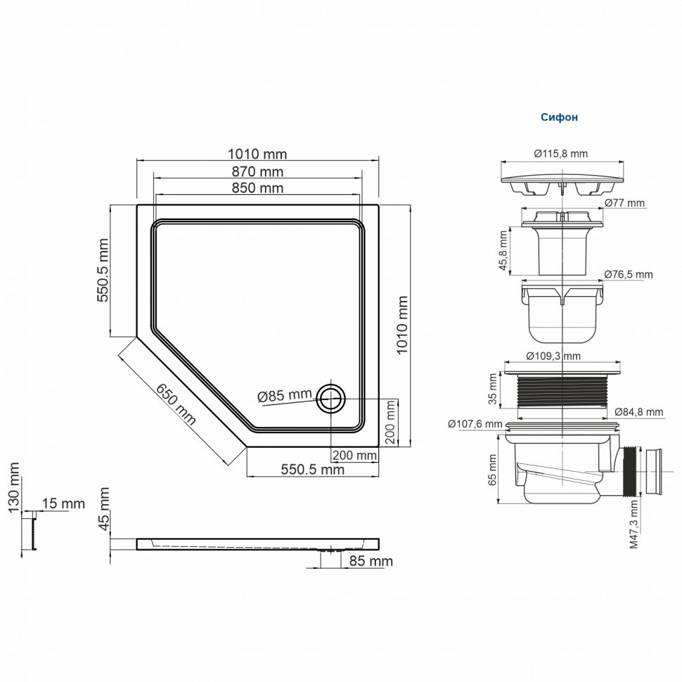 Душевой поддон Wasserkraft Isen 26T38