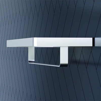 Полка для полотенец Damixa Jupiter DA7737700 с вешалкой, серебристая, черная