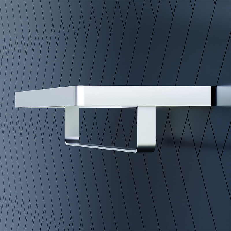 Полка для полотенец Damixa Jupiter DA7737700 с вешалкой, серебристая, черная