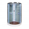 Душевая кабина DTO A 01 LED с кнопкой и гидромассажем (100x100)