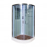 Душевая кабина DTO A 01 LED с кнопкой и гидромассажем (100x100)