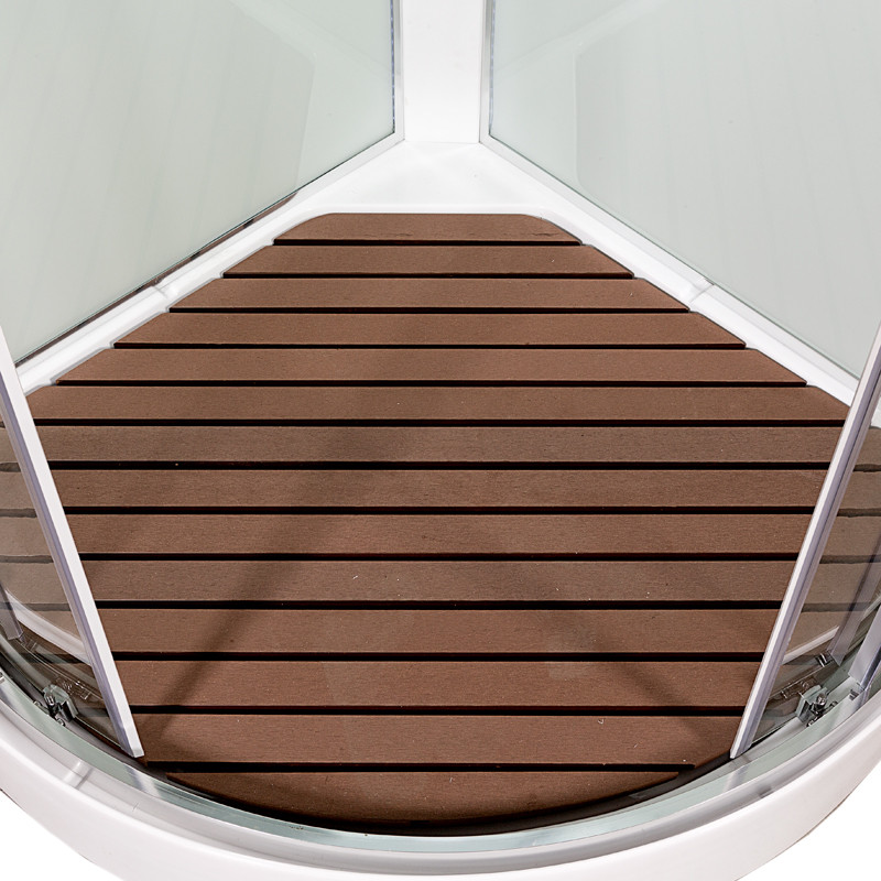 Душевая кабина DTO A 01 LED с кнопкой и гидромассажем (100x100)