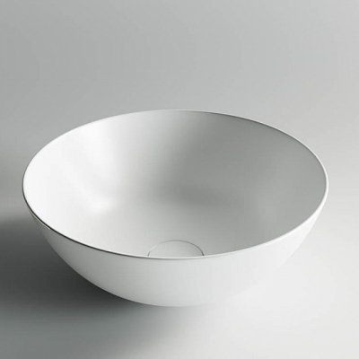 Умывальник CERAMICANOVA Element чаша накладная круглая (цвет Белый Матовый) CN6003