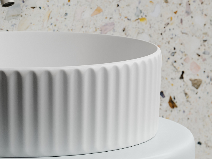 Умывальник CERAMICANOVA Element чаша накладная круглая (цвет Белый Матовый) CN6057MW