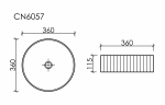 Умывальник CERAMICANOVA Element чаша накладная круглая (цвет Белый Матовый) CN6057MW
