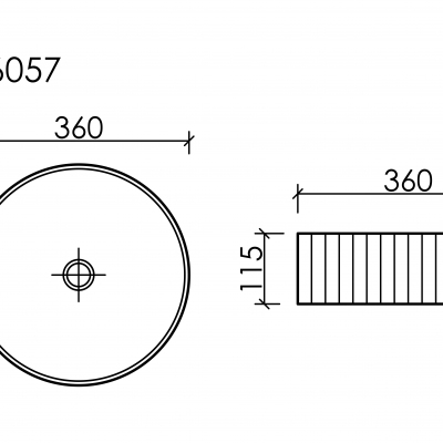 Умывальник CERAMICANOVA Element чаша накладная круглая (цвет Белый Матовый) CN6057MW