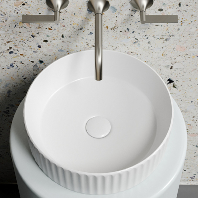 Умывальник CERAMICANOVA Element чаша накладная круглая (цвет Белый Матовый) CN6057MW