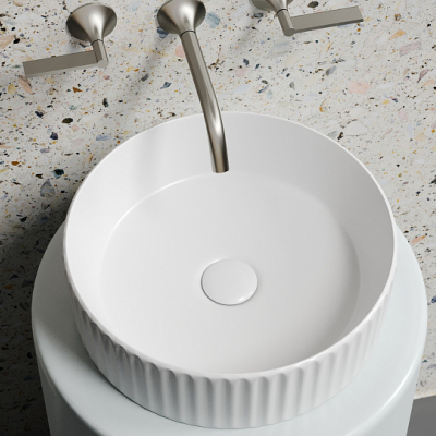 Умывальник CERAMICANOVA Element чаша накладная круглая (цвет Белый Матовый) CN6057MW