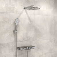 Встраиваемый комплект для душа с верхней душевой насадкой и лейкой Wasserkraft A7499.090.116.010.127.011 Thermo