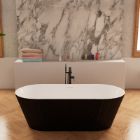 Ванна Frank F6103 Black/White 170x75 отдельностоящая, 12514