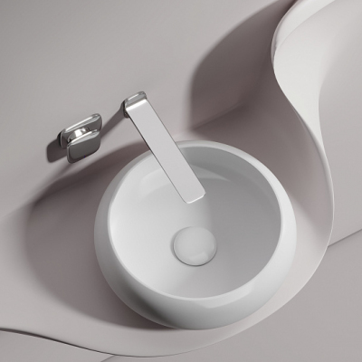 Умывальник CERAMICANOVA Element чаша накладная круглая (цвет Белый Матовый) CN6050MW