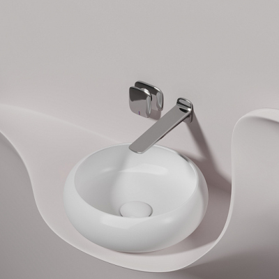 Умывальник CERAMICANOVA Element чаша накладная круглая (цвет Белый Матовый) CN6050MW