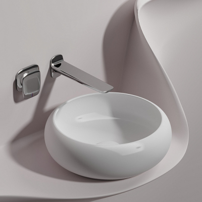 Умывальник CERAMICANOVA Element чаша накладная круглая (цвет Белый Матовый) CN6050MW