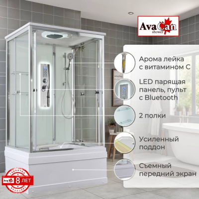 Душевая кабина AvaCan V5012LED 120x90 см