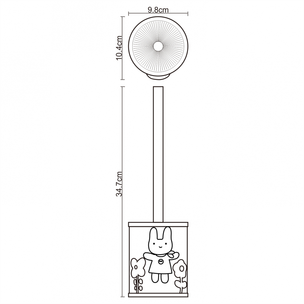 Щетка для унитаза Wasserkraft Ammer K-6427