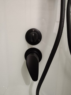 Душевая кабина Frank F401 Black 90x90 см матовое стекло, 20339