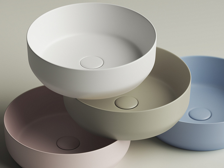 Умывальник CERAMICANOVA Element чаша накладная круглая (цвет Белый Матовый) CN6022MW