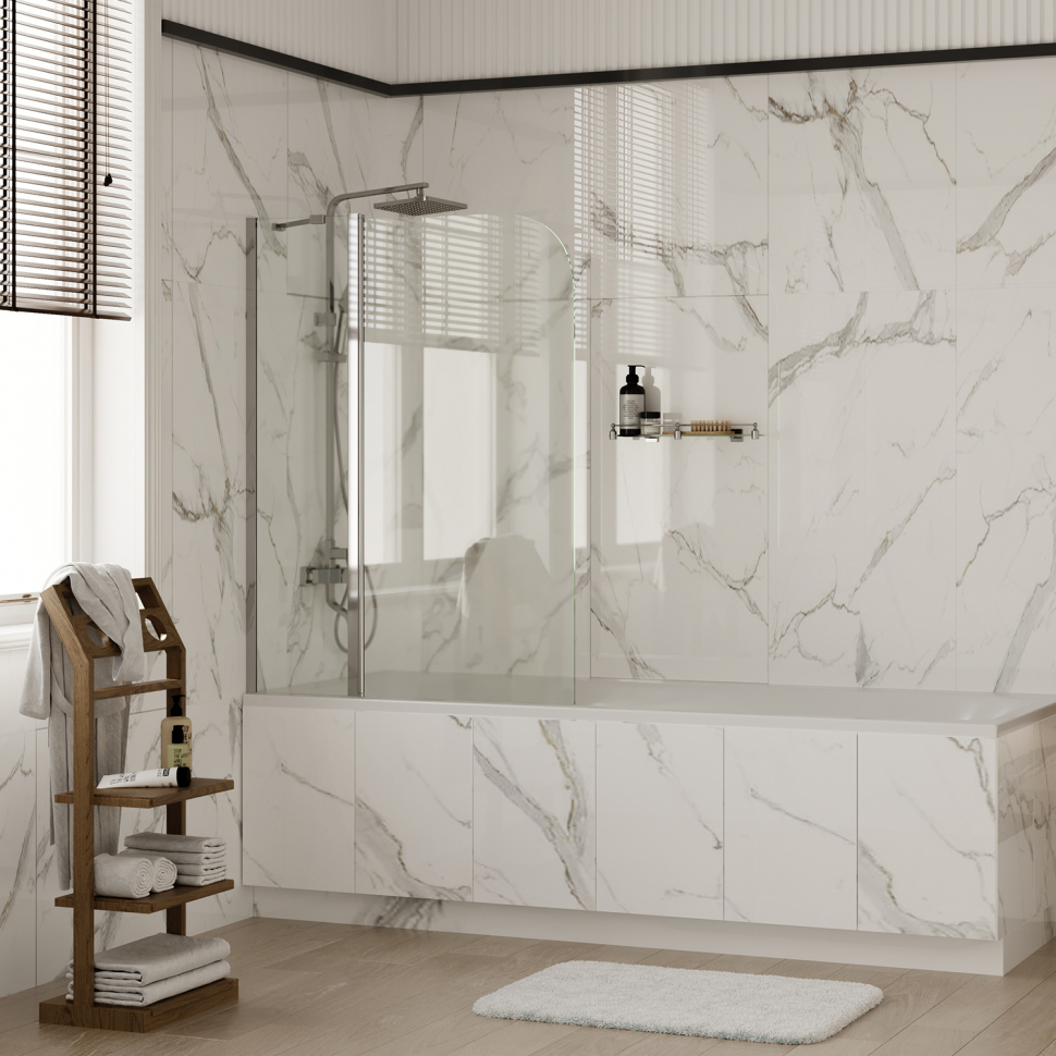 Fixed Стеклянная шторка на ванну Wasserkraft Leine 35P02-110