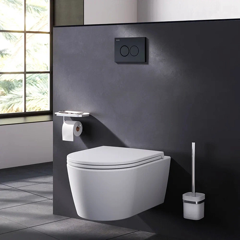 Клавиша смыва для инсталляции AM.PM ProC L I070138 механическая черная матовая