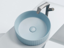 Умывальник CERAMICANOVA Element чаша накладная круглая (цвет Голубой Матовый) CN6057ML