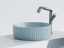 Умывальник CERAMICANOVA Element чаша накладная круглая (цвет Голубой Матовый) CN6057ML