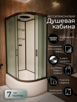 Душевая кабина Frank F412/2L М Black 120x80 матовое стекло, 20074