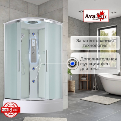Душевая кабина AvaCan EM3080LED 80x80 см