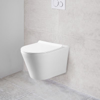 Унитаз подвесной Vito VT1-23 безободковый, ультратонкое soft-close сиденье