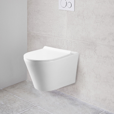 Унитаз подвесной Vito VT1-23 безободковый, ультратонкое soft-close сиденье