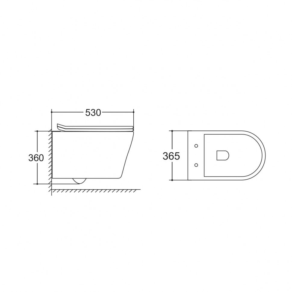 Унитаз подвесной Vito VT1-23 безободковый, ультратонкое soft-close сиденье